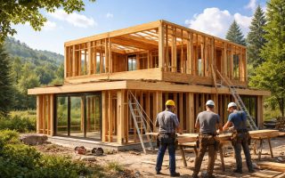 maison-bois-travaux-ouvriers-paysage-verdoyant