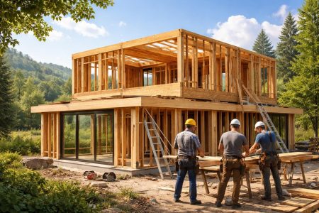 maison-bois-travaux-ouvriers-paysage-verdoyant