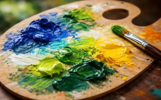palette-peinture-couleurs-vives-pinceau