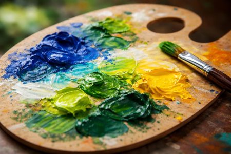 palette-peinture-couleurs-vives-pinceau