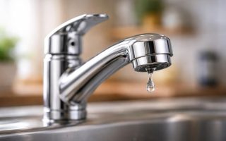robinet-chrome-goutte-eau-cuisine