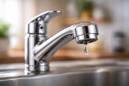 robinet-chrome-goutte-eau-cuisine