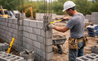 chantier-construction-macon-parpaing-outils
