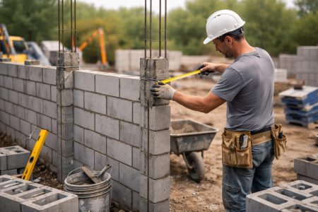 chantier-construction-macon-parpaing-outils