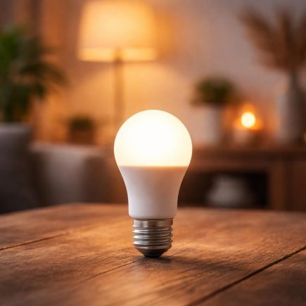 ampoule-led-table-bois-decoration-moderne