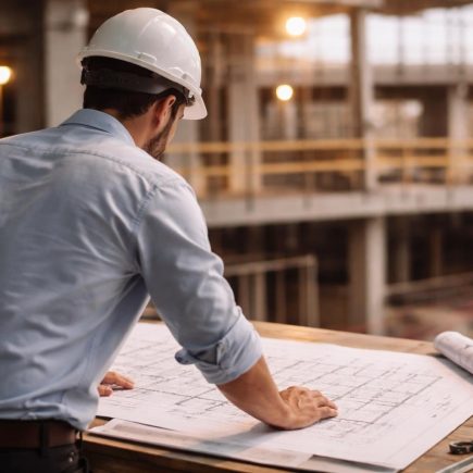 architecte-plans-batiment-construction-arriere-plan