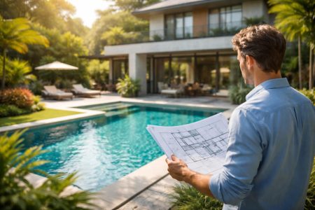 maison-moderne-jardin-piscine-plans
