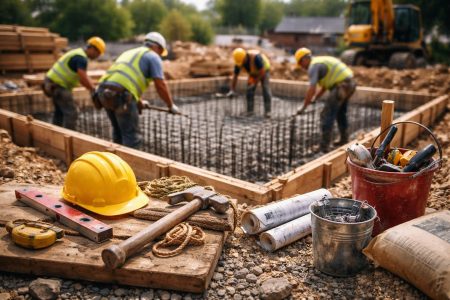 chantier-construction-outils-materiaux-travailleurs