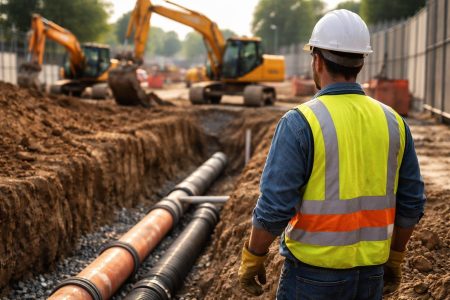 ouvrier-casque-gants-chantier-canalisation